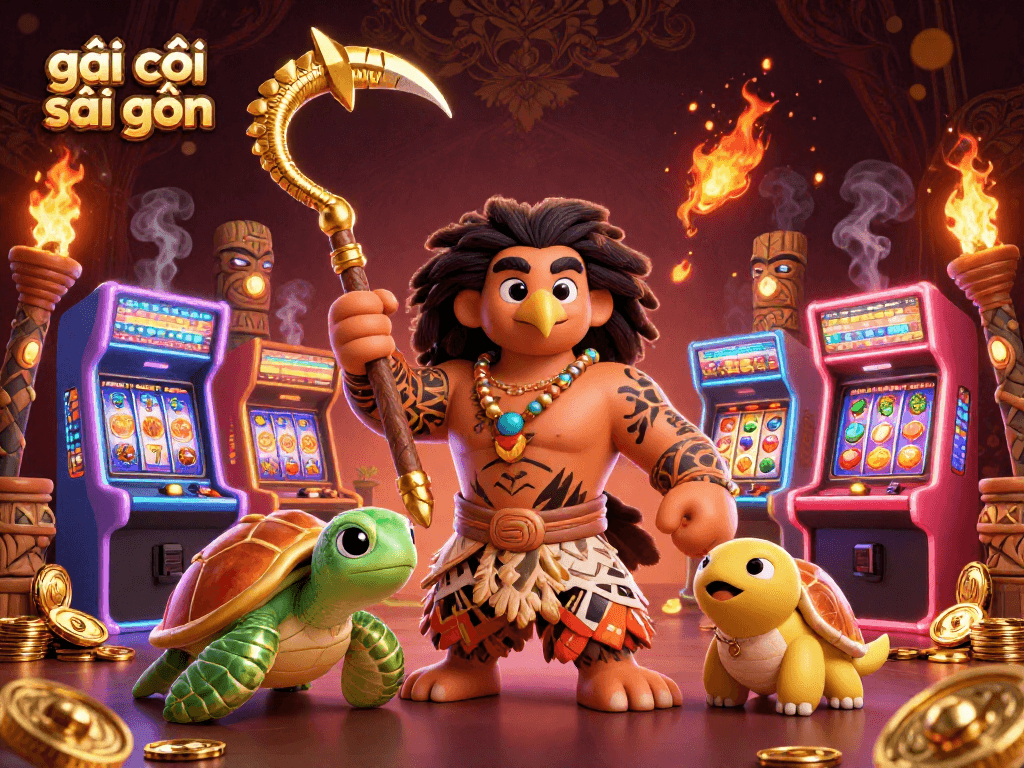 Experience the vibrant action of gái gọi sài gòn through this dynamic casino-themed illustration.