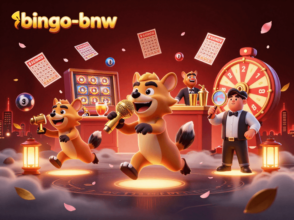 Bingo-bnw offers thrilling jackpot action with hyenas in a vibrant casino setting.