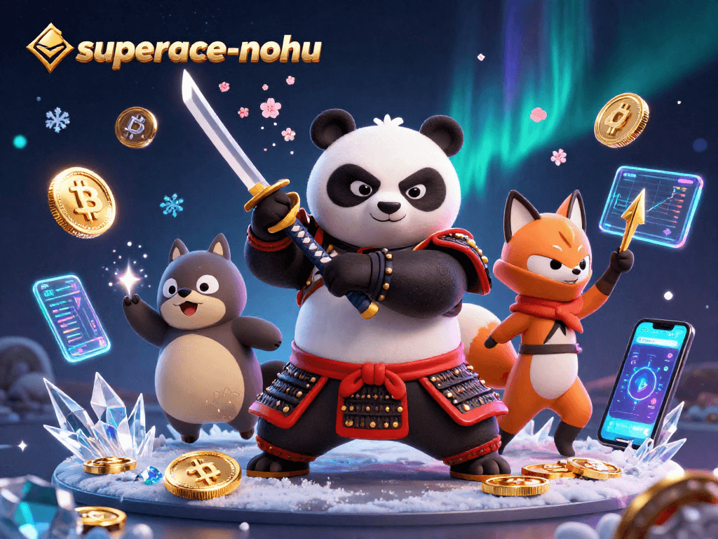 Spin the reels and win big with superace-nohu featuring samurai panda and ninja fox in a dynamic casino scene