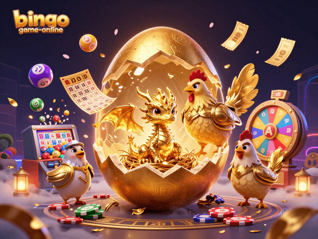 Engage in thrilling gameplay at bingo-game-online with colorful lottery balls and a glittering golden scene.