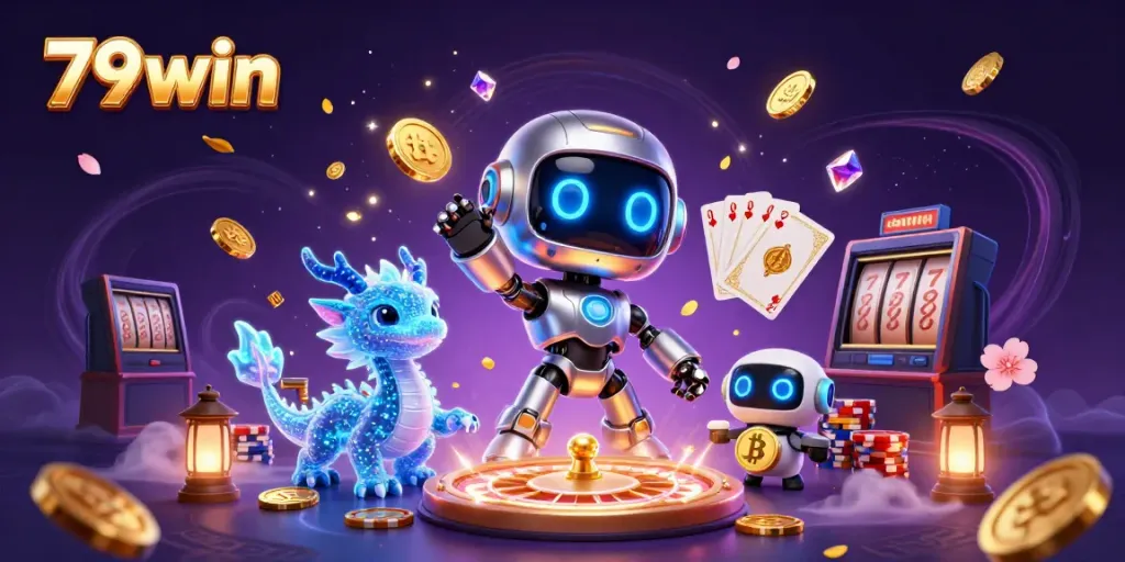 Experience thrilling gameplay with 79win in this vibrant, dynamic casino scene.