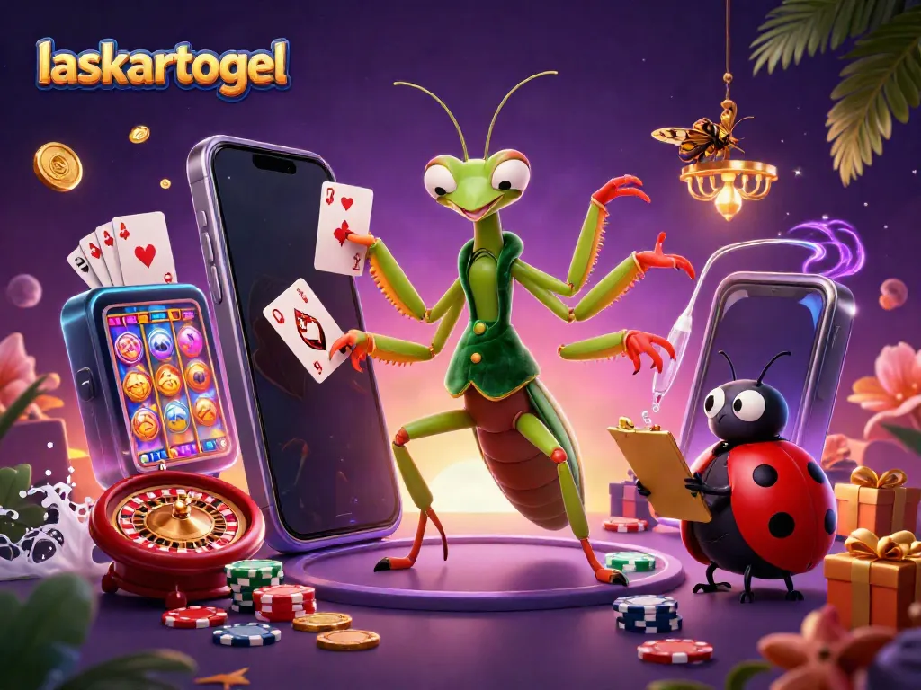 Experience the excitement of laskartogel with our animated casino scene featuring iconic characters.