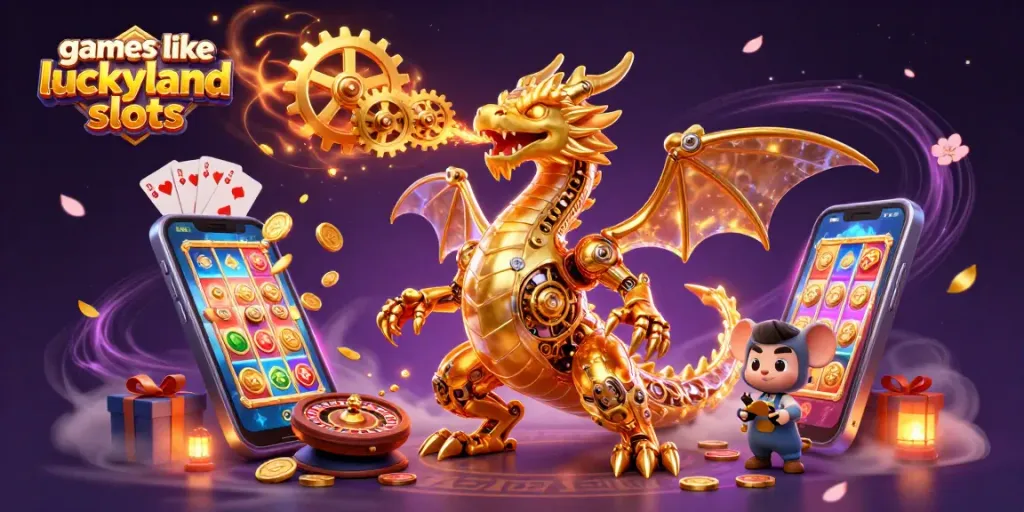 Experience thrilling wins with games like luckyland slots featuring a dragon and vibrant casino elements.