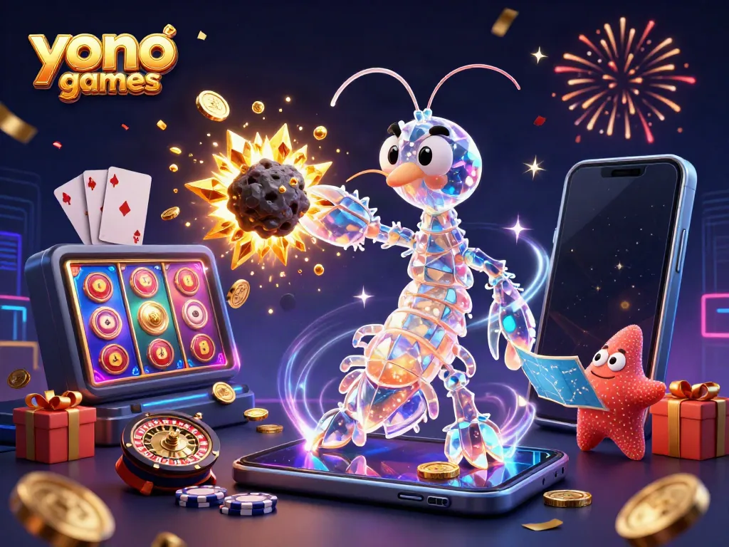 Experience the excitement of yono games with a vibrant 3D illustration showcasing thrilling gameplay and dynamic characters.