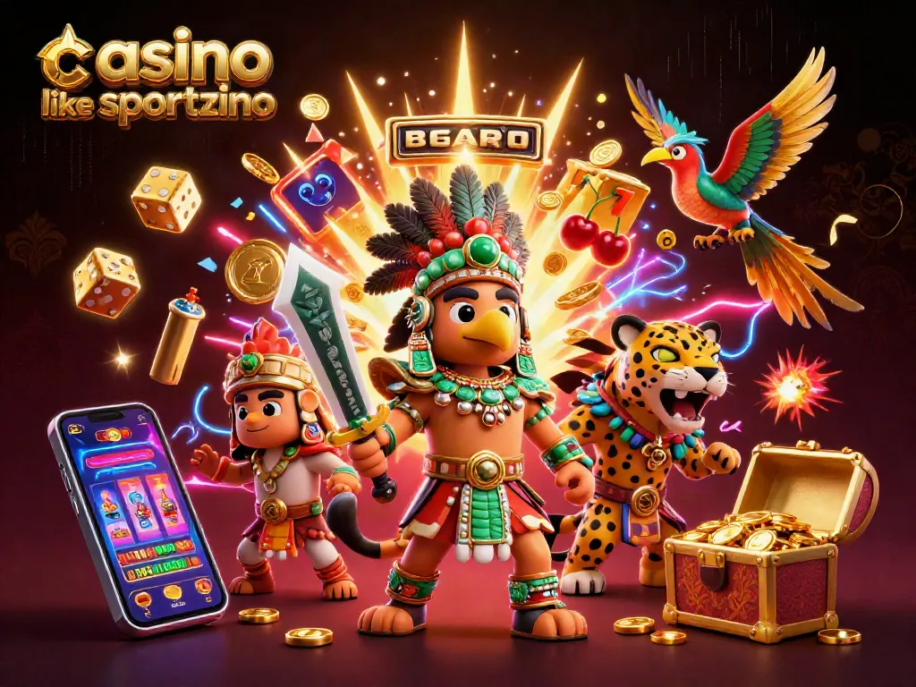 Experience thrilling slots and dynamic gameplay with casino like Sportzino featuring colorful characters and elements.