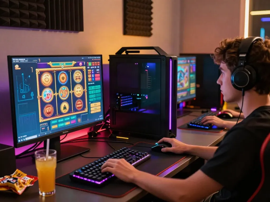 Engaging online gaming scene featuring akunjp setup with vibrant graphics and modern peripherals.