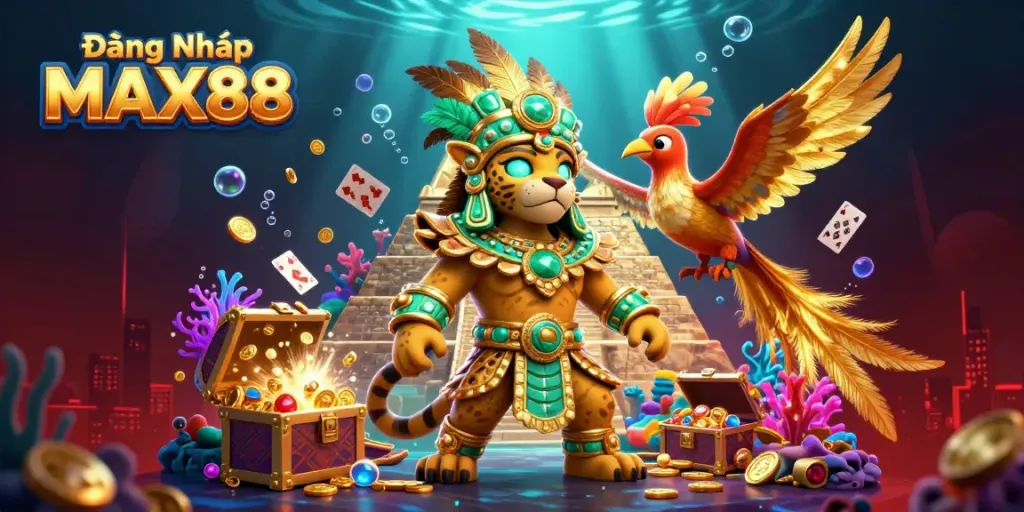 Experience the thrill of Đăng Nhập MAX88 with vibrant casino elements and dazzling game features.
