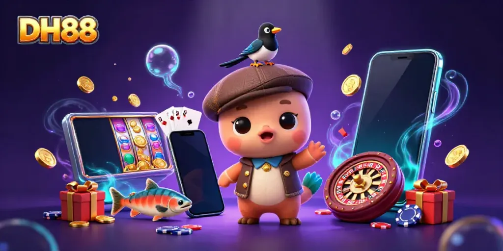 Engage in thrilling slot games and casino adventures with DH88 featuring adorable characters and vibrant animations.