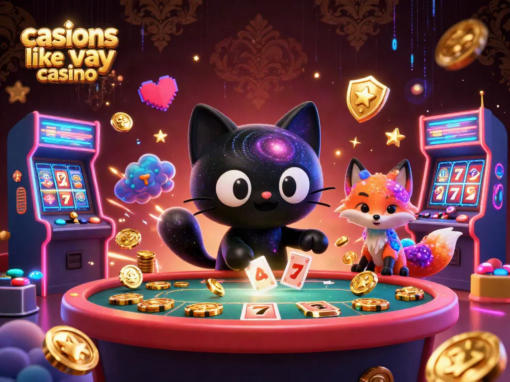 Experience thrilling gameplay at casinos like yay casino, featuring a cosmic casino scene filled with colorful characters and games.