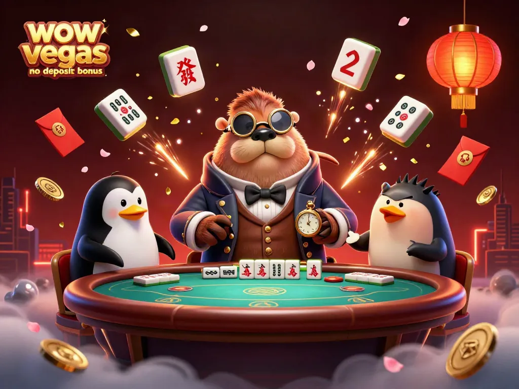 Win big with the wow vegas no deposit bonus, featuring engaging characters at an underwater poker table.