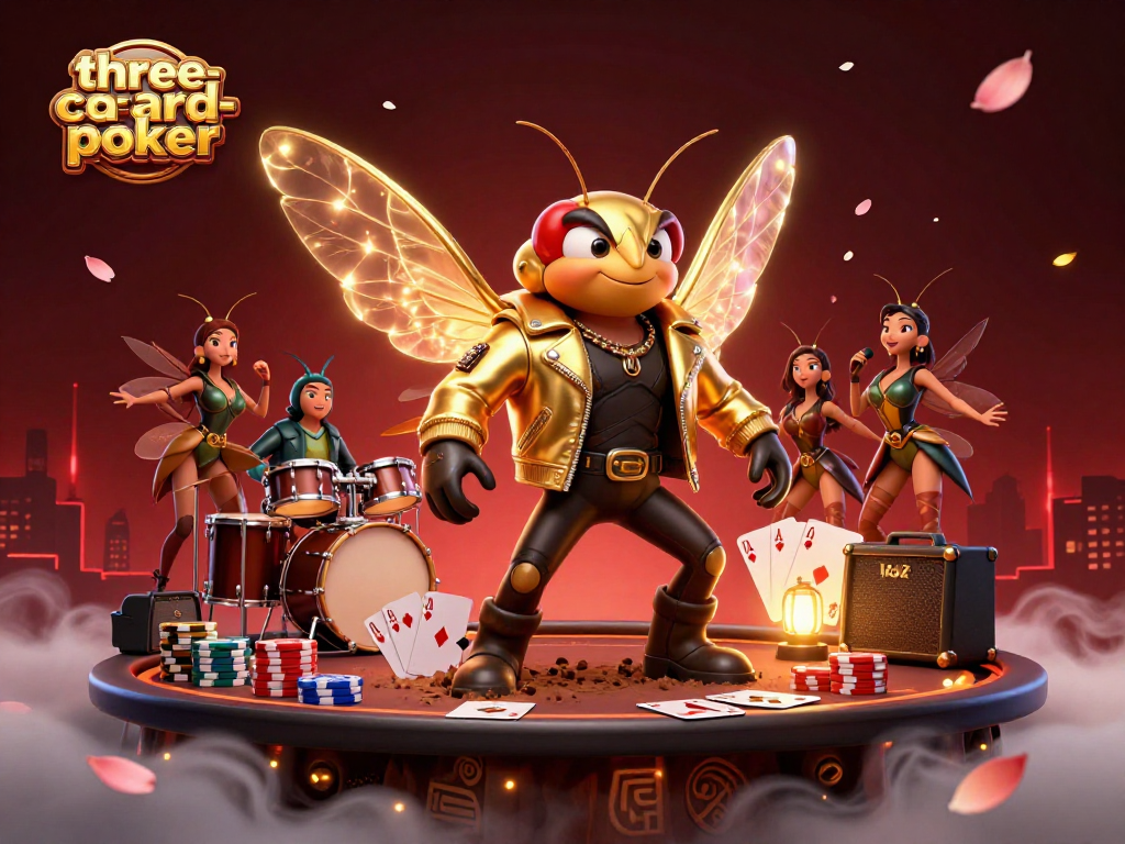 Experience the thrill of three-card-poker with vibrant visuals, showcasing action and excitement.