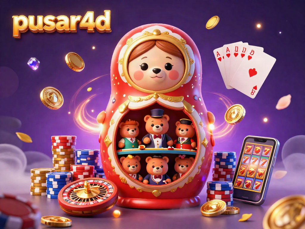 Permainan kasino yang seru di pusar4d dengan slot dan dealer kasino, menampilkan elemen menarik.