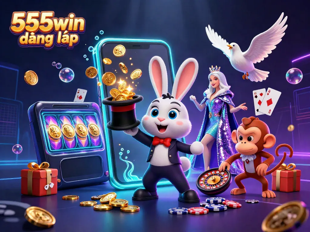 Experience the excitement of 555win đăng nhập with vivid characters and casino elements!