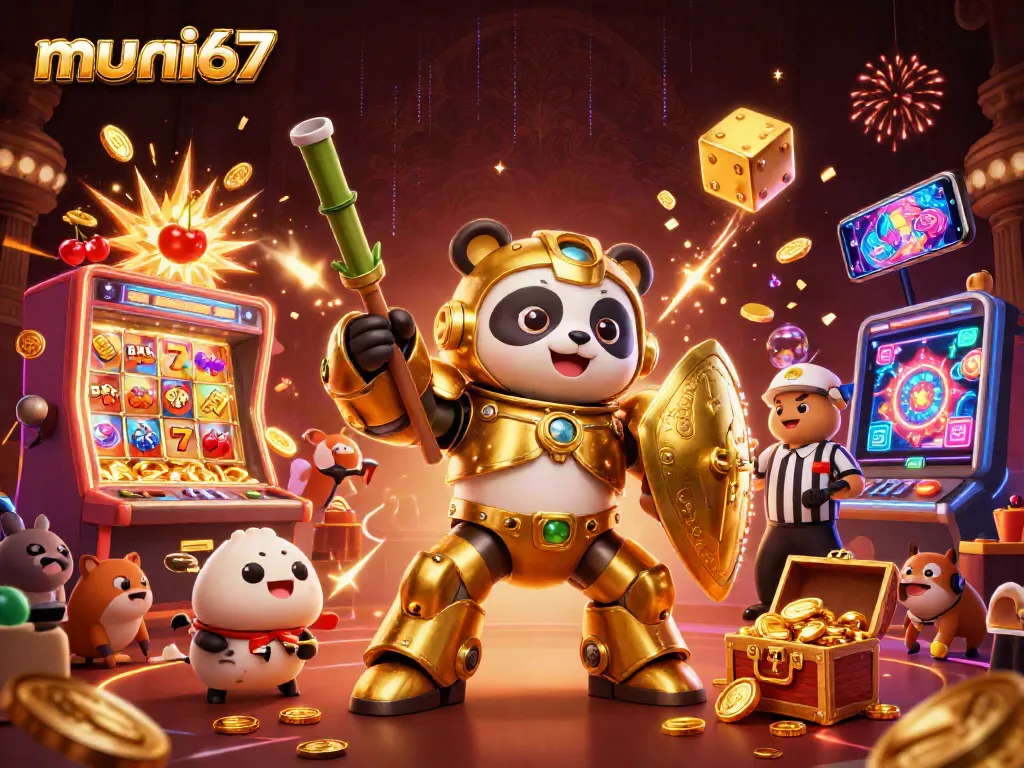 Experience thrilling jackpots with murai67 as dynamic characters navigate a vibrant casino scene.