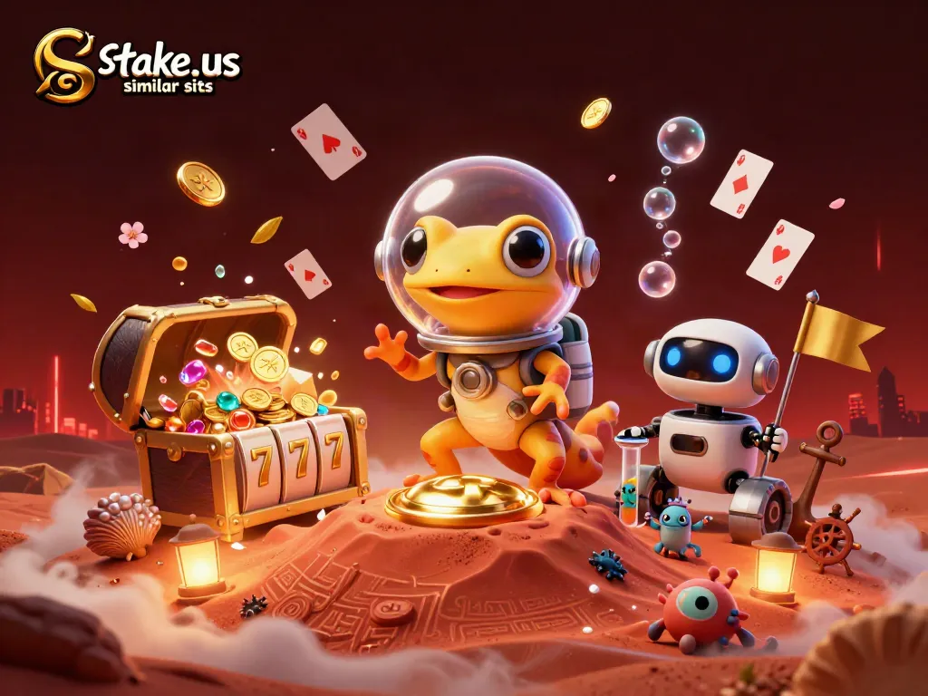 Engage with stake.us similar sites through an imaginative 3D casino adventure on Mars.