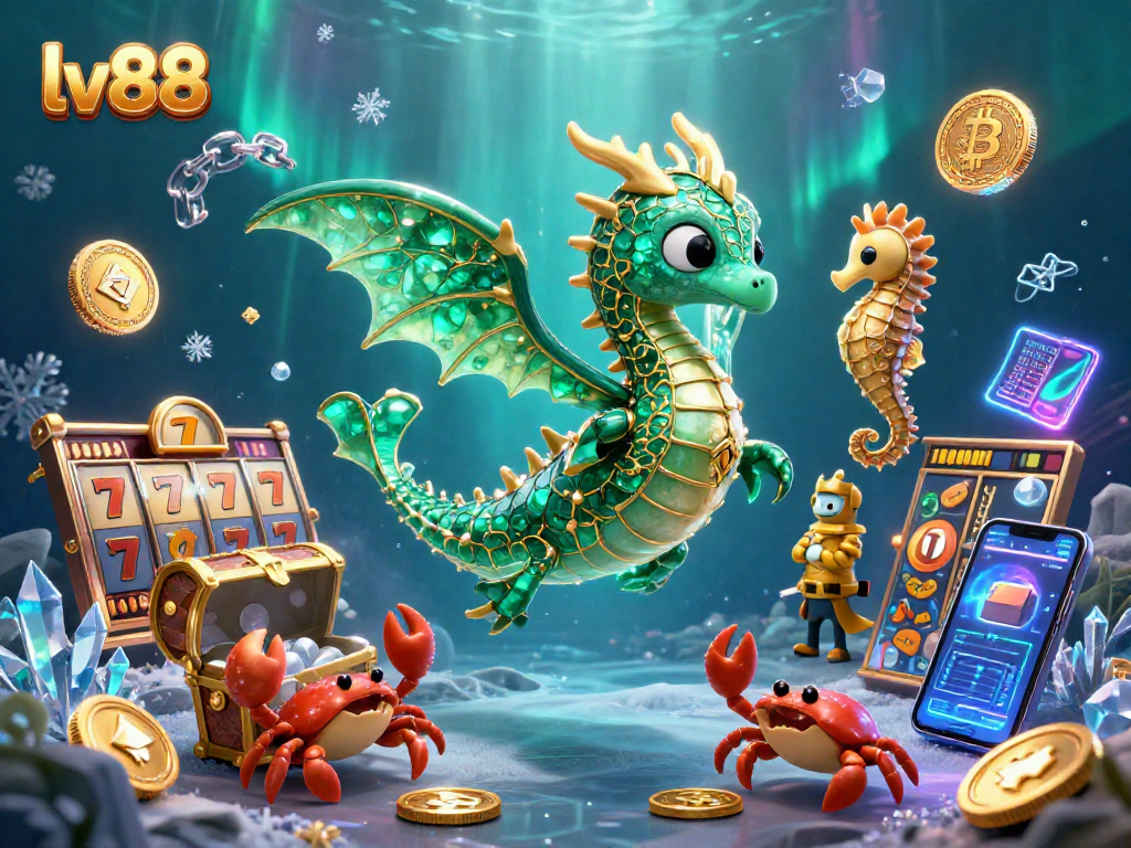 Experience thrilling gaming at lv88 with colorful slots and aquatic treasure in a vibrant underwater setting.
