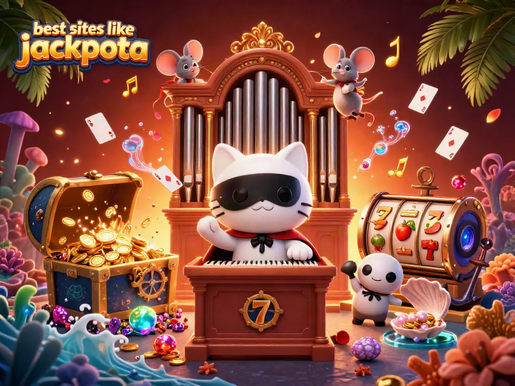 Experience the exciting world of the best sites like Jackpota with immersive gaming elements and colorful details.