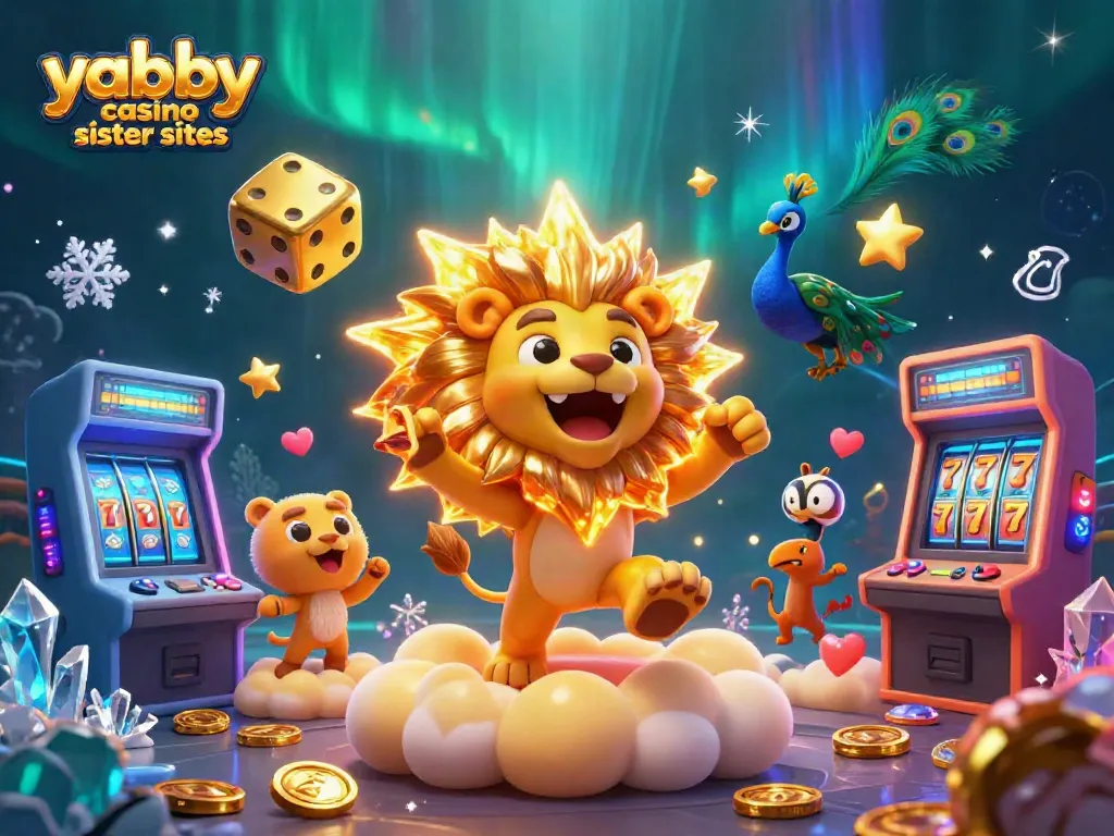 Experience excitement with yabby casino sister sites and vibrant casino elements bursting throughout the scene.