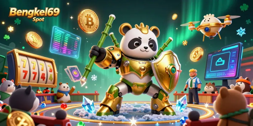 Experience thrilling gameplay with Bengkel69 Slot featuring vibrant characters and dynamic gambling elements.