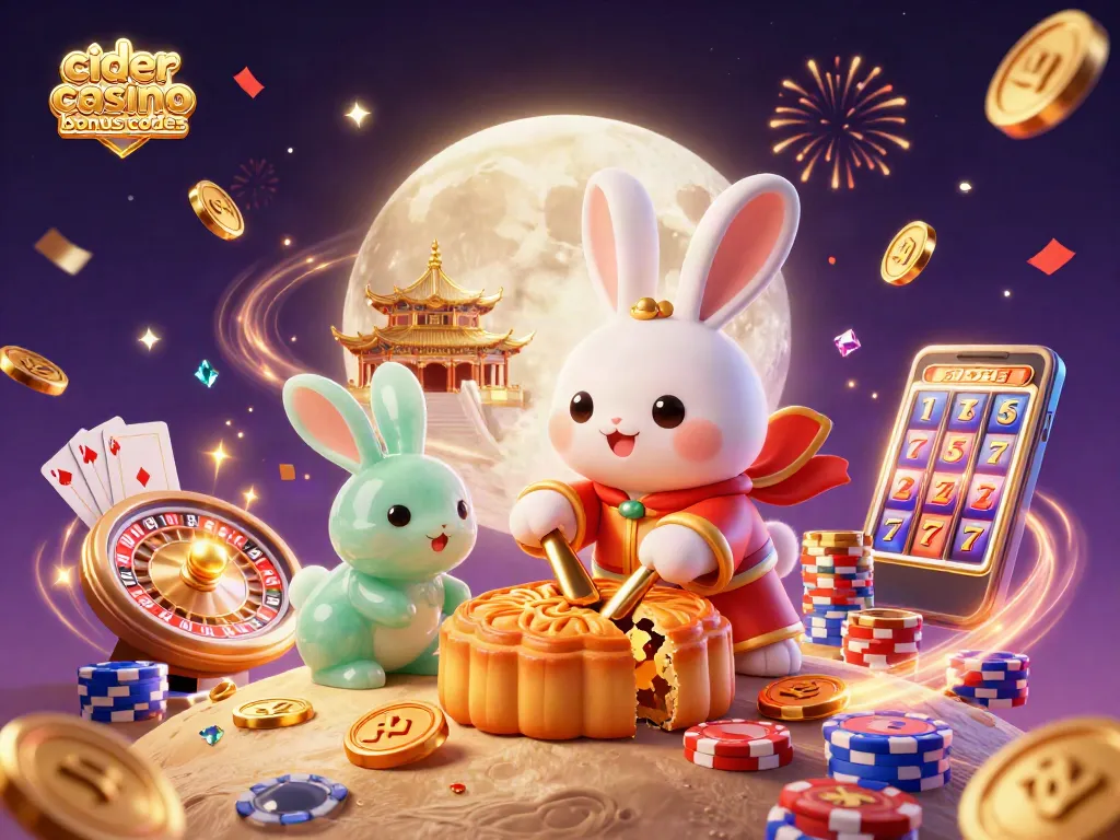 Play and win with cider casino bonus codes in this vibrant, festive 3D scene.