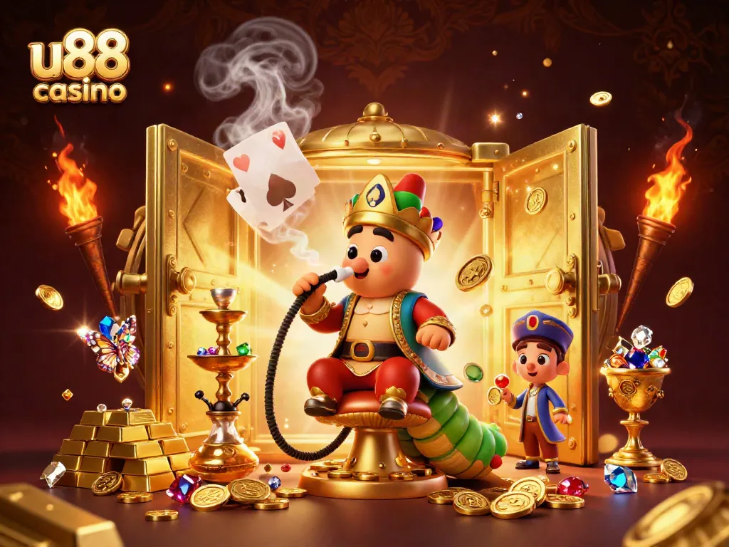 Engage with u88 casino's thrilling gaming world through dynamic scenes of colorful, lavish illustrations.